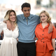 Sofiane Bennacer, center, with the director of Les Amandiers, Valeria Bruni Tedeschi, left, and his co-star, Nadia Tereszkiewicz at the Cannes Film Festival in May.